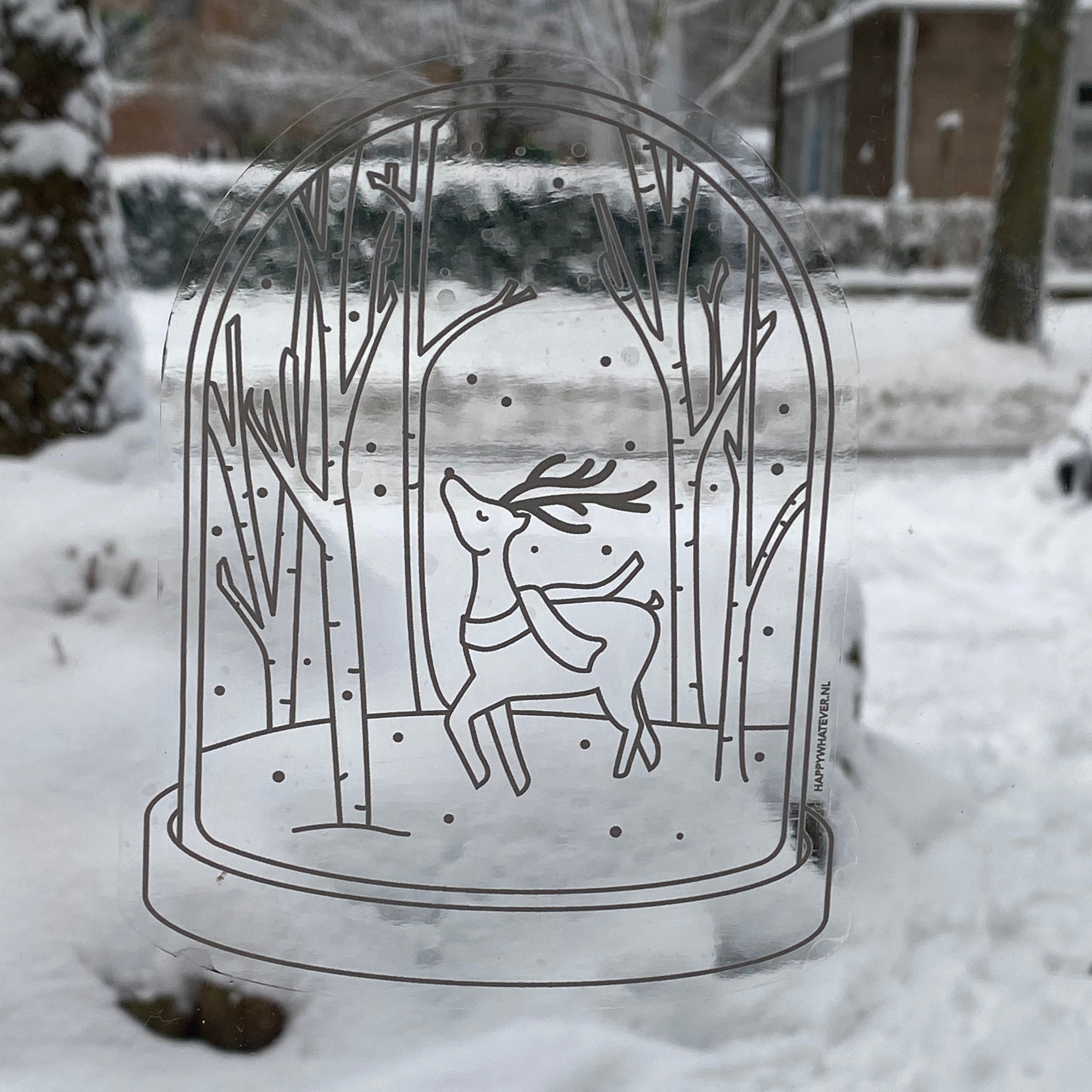 Winter Hert, Kaart + Raamsticker