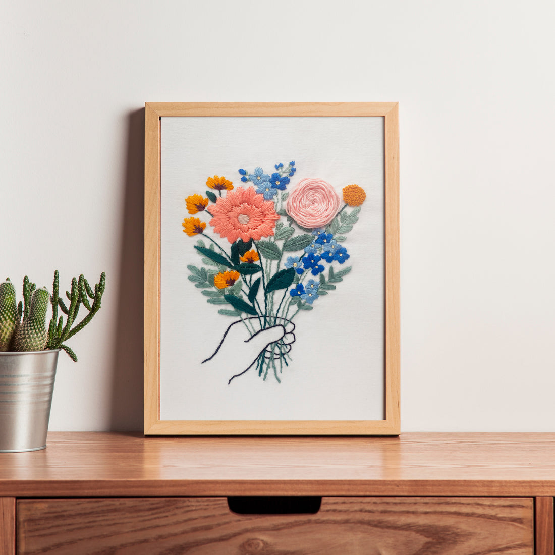 Bosje bloemen – Geborduurd