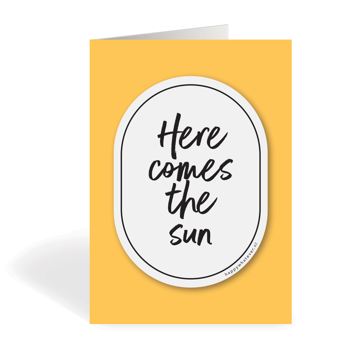 Regenboogmaker raamsticker Here Comes The Sun A6