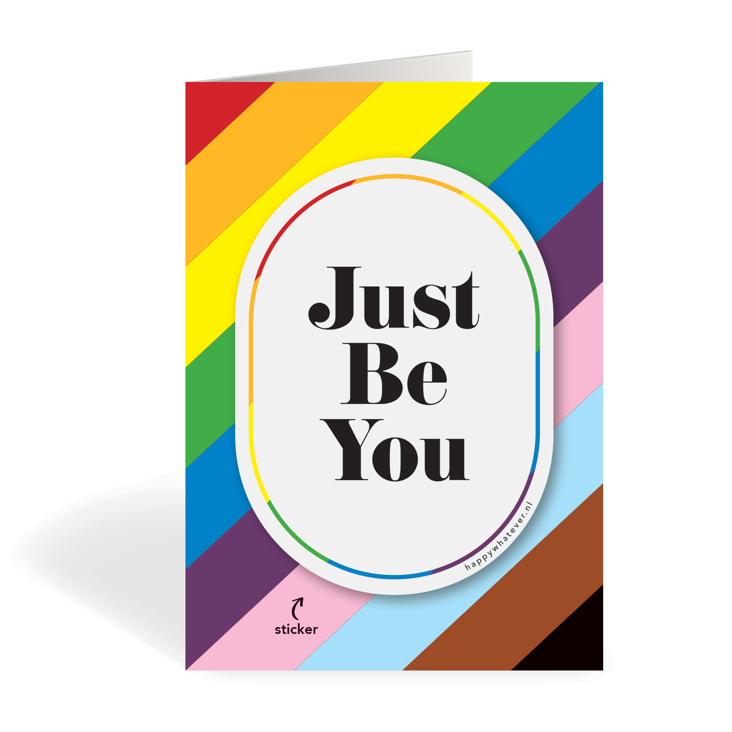 Rainbow maker window sticker Just Be You 2