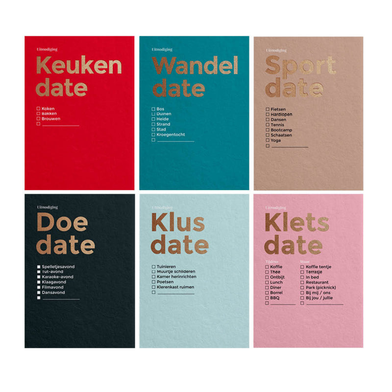 Complete set — 6 Uitnodigingen