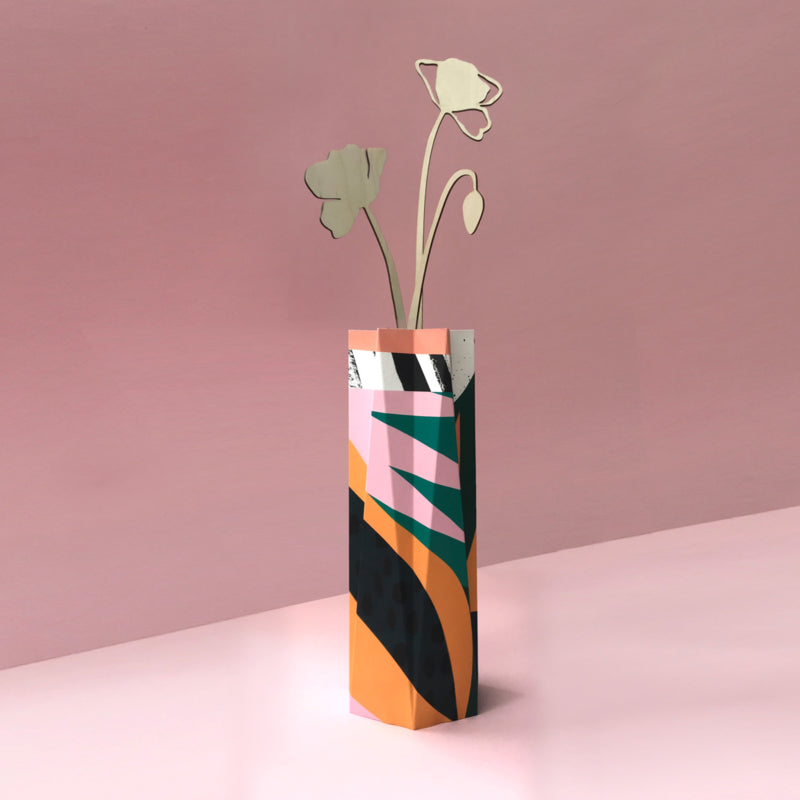 Happy Flowers - Houten Klaproos groot