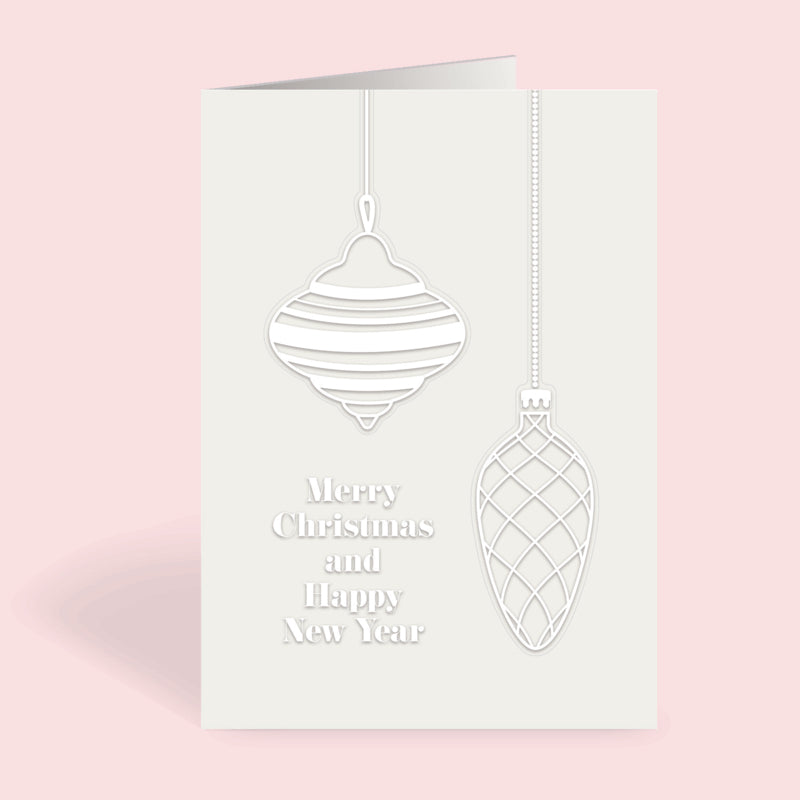 Winter Klassieke ballen, Kaart + Raamstickers