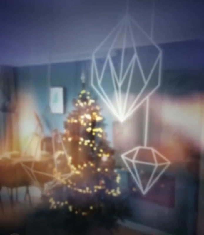 Winter Moderne ballen, Kaart + Raamstickers