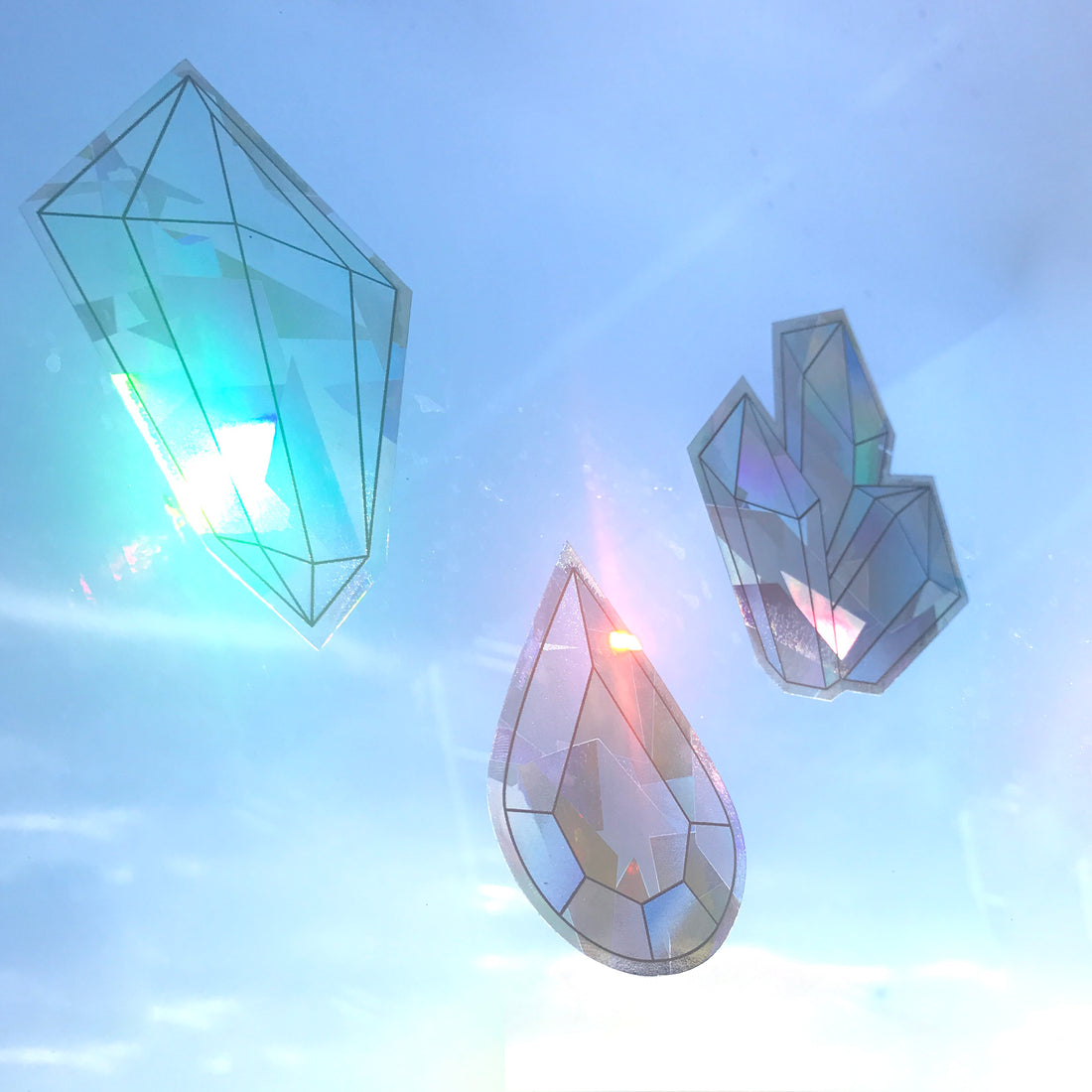 Regenboogmaker raamsticker Crystal Set of 3 A5