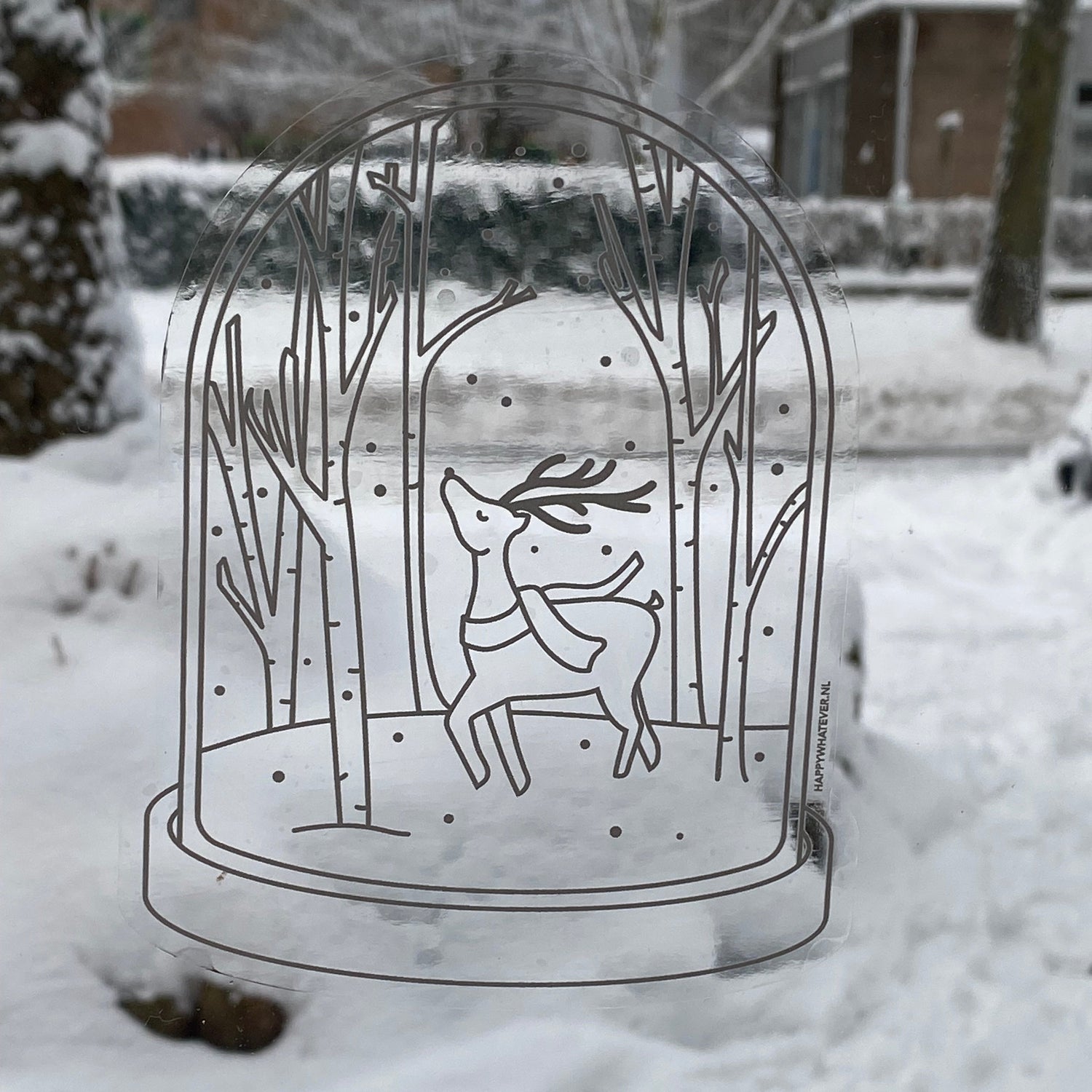 Winter Deer, Card + Window Sticker