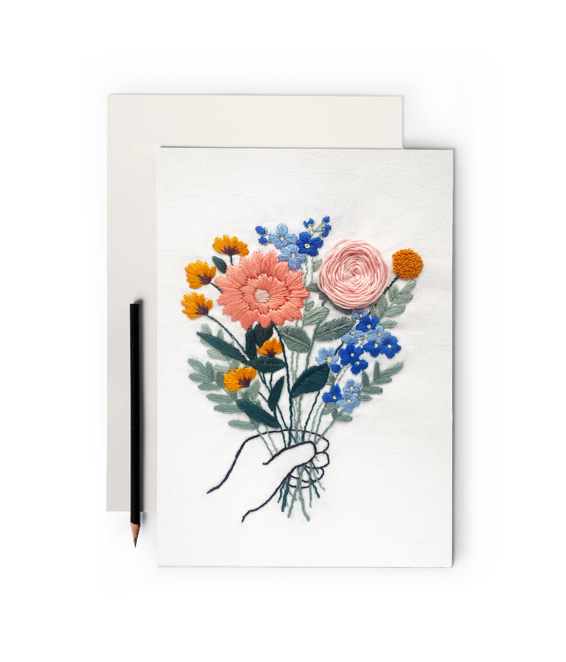 Bosje bloemen – Geborduurd