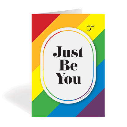 Regenboogmaker raamsticker Just Be You 1