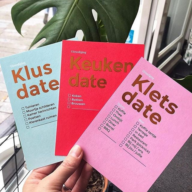 3 uitnodigingen voor €10 - Typografisch